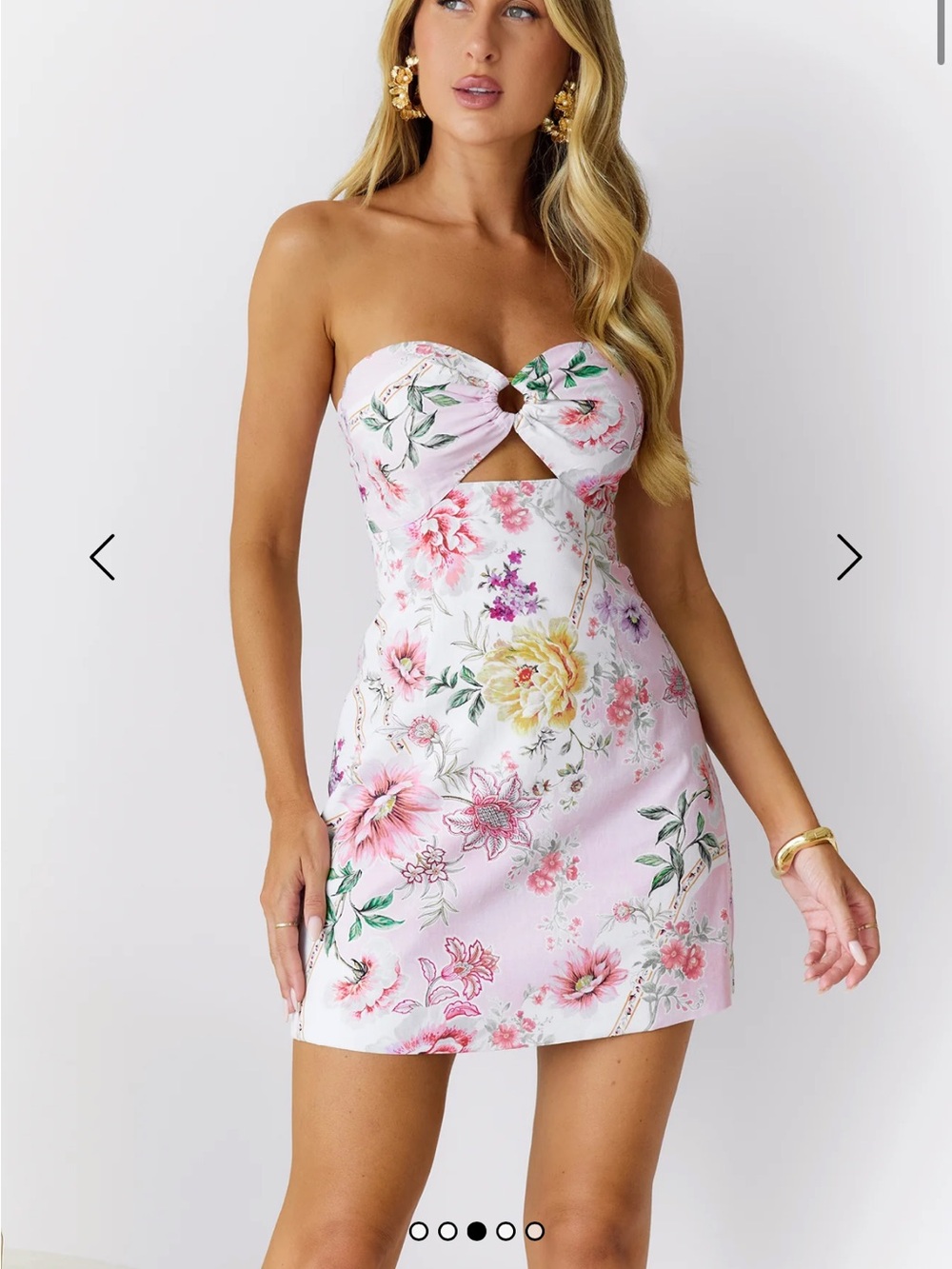 NWT! Hello Molly Floral Reverie Strapless Mini Dress